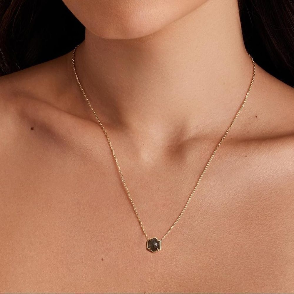 14K Gold Plated Gemstone Pendent Necklace
